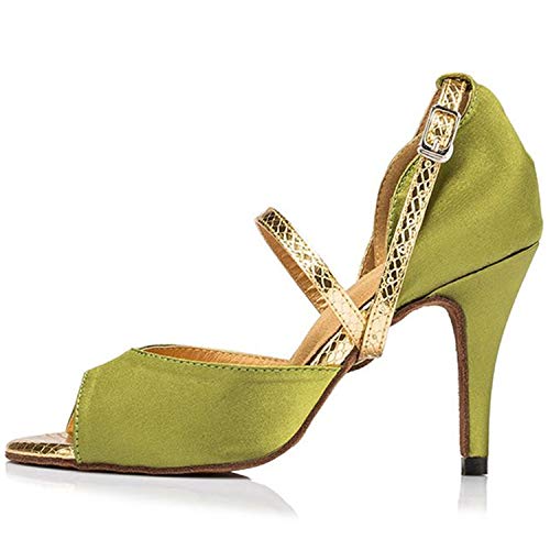 Chaussures de danse salsa sans douleur avec sangle de corps et bout ouvert - 3