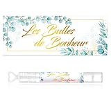 HOWAF 102pcs Bulles Stickers Mariage Autocollant Mariage Romantique Adhésive Etiquettes Autocollantes pour Décoration Bulles de Savon Decoration Mariage - Fiançailles, Baptême, Communion, Anniversaire