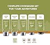 Camping Cookware Set 304 Stainless Steel 8-Piece Pots & Pans Open Fire Cooking Kit | Frying Pan Steamer with Travel Tote Bag | Compact For Outdoors & Indoors Kitchen Campfire Hiking RV #2