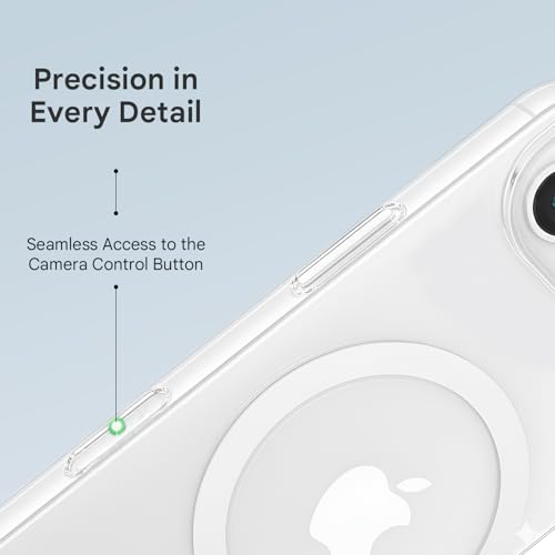 Image of Prolet Anti- Yellow Crystal Clear Hard Case Cover Compatible with iPhone 16e with Magnetic Mag-Safe Wireless Charging Support, Shockproof Hard Back Cover (Transparent)