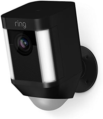 Ring Spotlight Cam Battery Hd Security Camera With Built Two-Way Talk And A Siren Alarm, Black