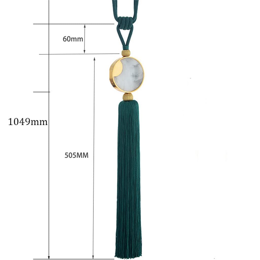 TJLSS Encre Nouveau Style Chinois Sangle de Rideau Corde Boule Suspendue Gland Grande Boucle de Rideau en Forme de Pointe