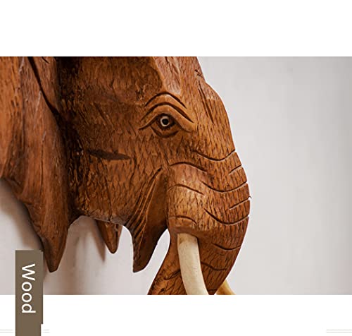 Getrelax Thai Elephant Head Sculpture Wall Bust Sculpture 12" Tall Majestic Noble Elephants Hanging Wall Decor Figurine For Wild Animal Lovers (Elephant) #TOP6