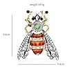 Wuli & Baby Broche vintage en forme d'abeille avec strass et émail #1