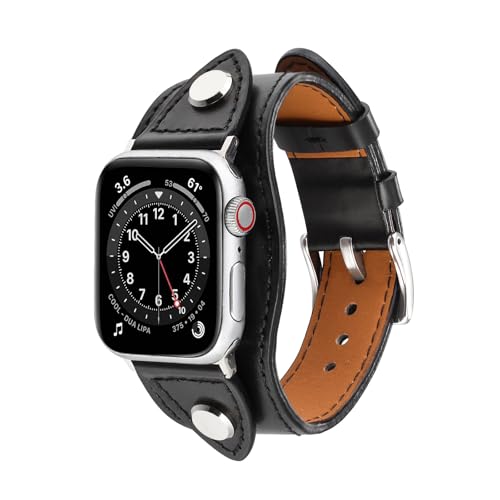 Wingoden Leather Cuff Compatible with Apple Watch Bands 44mm 45mm 46mm 49mm 42mm for Women Men...