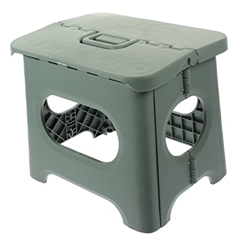 UPKOCH Lightweight Folding Stool for Skid Design Compact and Portable for Outdoor Fishing Camping Home Use Durable Plastic Construction Easy to Fold and Carry