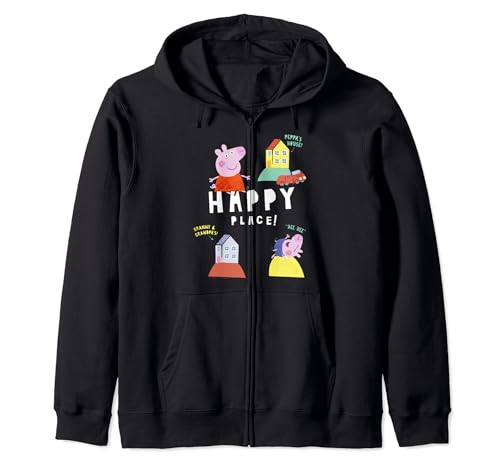 Sweat zippé Peppa Pig Happy Place à capuche : le cadeau d'anniversaire parfait
