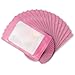 LZLPACKING 100 Pieces Smell Proof Mylar Bags- Resealable Packaging Pouch Bag with Clear Window for Food Storage，stand up pouch bags，Lipgloss，Eyelash Jewelry Electronics Storage(PINK/6×9 Inch)