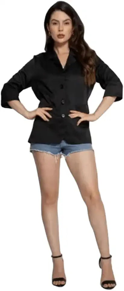 Blazer Social Feminino 3/4 em Alfaiataria com Botões Blz-003