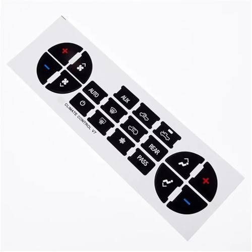 Autocollant de clim pour Buick Enclave 2008-2012 anti-usure 19 touches