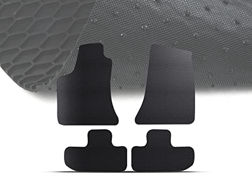Tapis de sol caoutchouc anti-boue Dodge Challenger RWD structure hexagonale noire