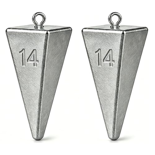 TKHDBF Pyramid Sinkers Fishing Weights, Surf Fishing Sinkers for Saltwater