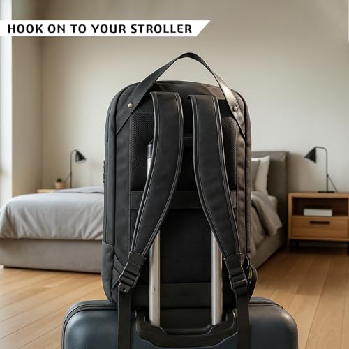 Image of Travessary Roll-on Travel Backpack | Water Resistant Nylon Fabric 15.6 inch Unisex Laptop Bag with Multiple Compartment to Keep Laptop, Ipads and Travelling Accessories | Class leading 2 years warranty