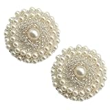 Botones de perlas de imitación: se veían muy bonitos y eran del tamaño adecuado para el suéter del bebé y el de navidad, botones decorativos