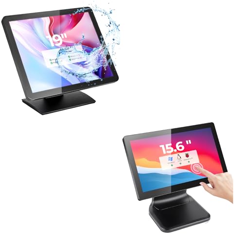 Image of MUNBYN 19.6-inch FHD 1080p POS Touchscreen Monitor, LED, 16:9, 2000:1 Contrast Ratio, 2x HDMI, 2x VGA, 10-Point Touch, Black