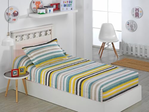 DHESTIA HOME Edredón Ajustable Cama Nido, Litera, Cama 90 y Cama 105 Infantil y Juvenil Color Color K Talla Cama 90