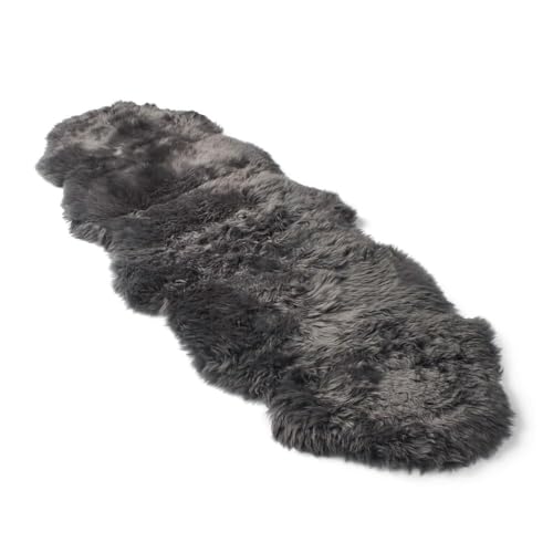 Nordic Sheep Lammfell Teppich 170x60 cm | Lammfell Echt kann auf dem Sofa oder Bett verwendet Werden, ist Gross Atmungsaktiv & Wärmeregulierend |...