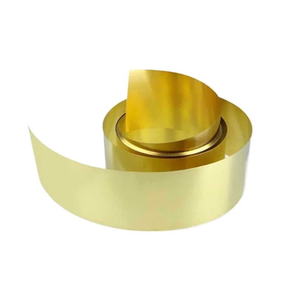 Metallfolienplatte, H62 Messingfolienrolle, 0,02–0,05 mm dick, 100 Breite, 1 m Länge(0.02x100x1000mm)
