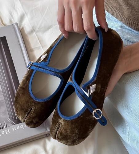 Women's Split Toe Tabi Ballet Flats Slip On - Wide Width Comfortable Walking Shoes Lightweight Casual for Office Work Daily Wear Travel Standing​2