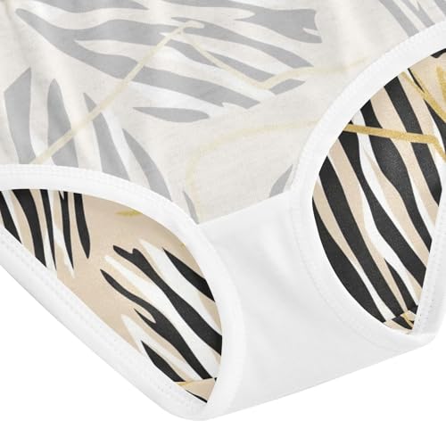 Zebra Stripes Beige Undies for Toddler Girls, Panties for Girls, 2T–8 Years4