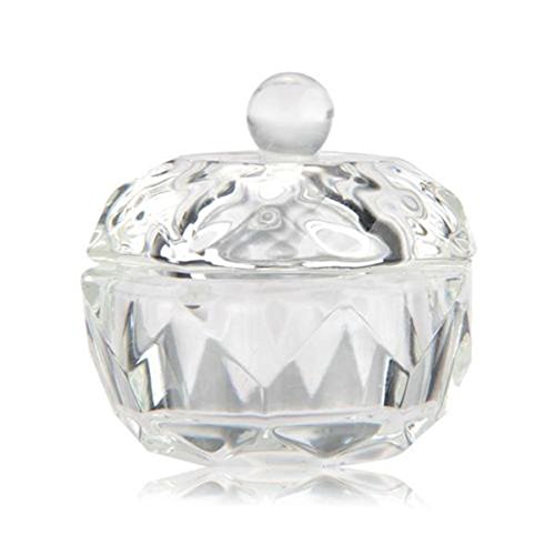 Baisidai 2 Pcs Crystal Glass Dappen Dish for Nail Art