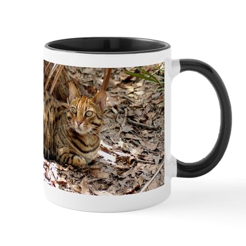 Taza de cerámica para café 11 oz Bengal Cat CafePress miniatura 1