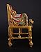 Generic Gorgeous King Tutankhamun Throne Large - Handmade from polystone with The gold painting - Replica - handmade - made in Egypt, 300814