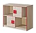 Produktbild Jugendzimmer - Kommode Elias 17, Farbe: Hellbraun / Rot - Abmessungen: 79 x 96 x 40 cm (H x B x T)