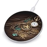 Steampunk Watches Keys Chains Wireless Charger, Fast Charging Pad