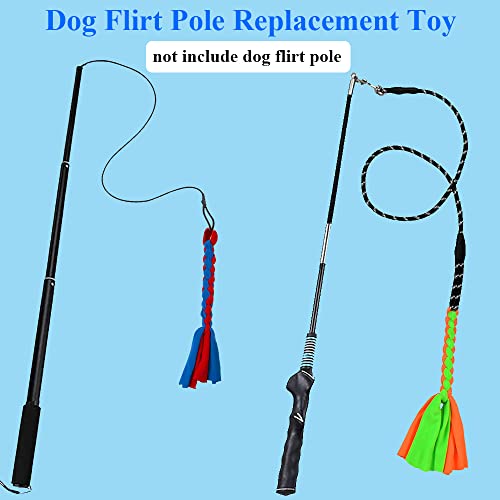 Asocea 2 Pack Dog Fleece Rope Toy For Dog Chase And Tug Pet Interactive Cotton Chew Toy Dog Tether Lure Toy Dog Flirt Pole Replacement Toys To Outdoor Exercise & Training #TOP4