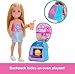 Barbie Family & Friends Cupcake Baking Backpack Blonde Chelsea Doll, Wearable Backpack with Baking Play Pieces