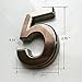 HopeWan Mailbox Numbers for Outside, Door Number Stickers for Address Sign, Raised 3D Style, Bronze Plated, 2-3/4IN High, Pack of 1 Set, Set of 10 Pcs. (2.75