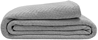 Elite Home 100% GOTS Certified Organic Cotton Super-Soft Bed/Throw Blanket, Oyster, Full/Queen