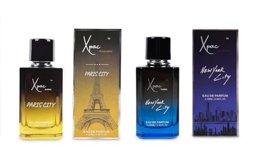 Image of Paris city Perfume & New york city Perfume luxury Eau de parfum |Long lasting fragrance (Each 100 ml Pack of 2)