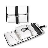 Powmere Toiletry Bag Travel wash Bag with Hanging Hook, Water-resistant Cosmetic Bag Travel Organizer,Eco-friendly Tyvek material Super Light Weight,Perfect for Travel alone/Daily Use/Gift (White)