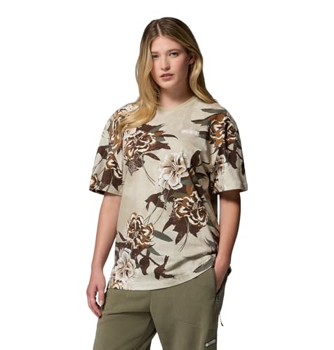 Columbia Sequoia Grove Printed Tee, Colletto a coste, Protezione UPF 30, Dichiarazione audace - da donna