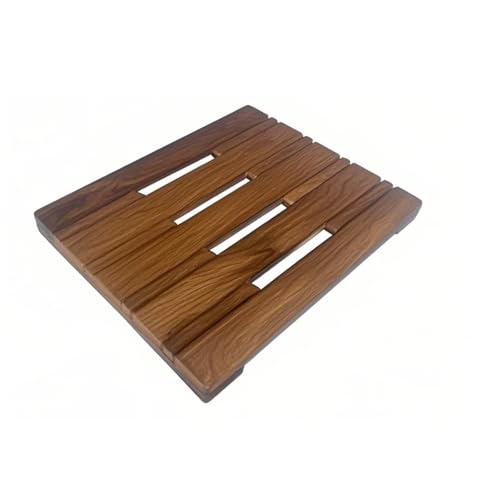 TeBaisea Teak Swim Platform for Boats, 17.7 * 14.6 * 1.6“ Marine-Grade Teak Wood Decking Step/Seat, Waterproof & Non-Slip Boat Accessory for Yacht, Sailboat, Dock