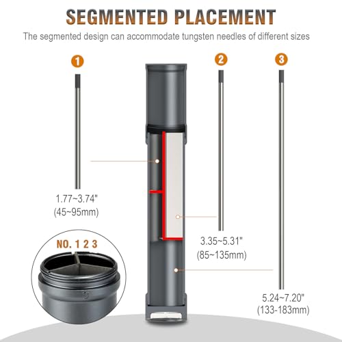 Support en tungstène 3 sections pour un poste de soudage TIG ordonné