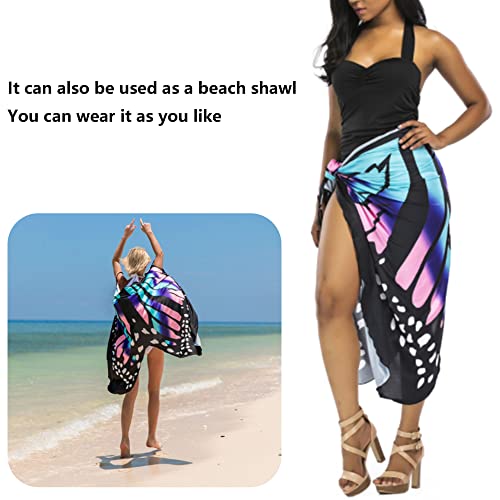 Vlindervleugels Vlinder Kostuums Mardi Gras Vrouwen Sjaals Fee Prinses Vleugels Elfenfee Kostuum Strand Sjaal Themafeestje Kerst Cosplay Carnavalskostuums Volwassen Vrouwen (A) - Image 6