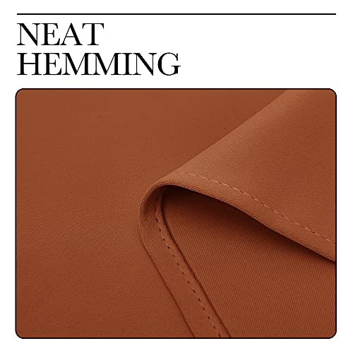 Image of NICETOWN Room Darkening Drapes for Nursery - Light Blocking Curtain Panels for Bedroom Girl Room, Soft Fabric Window Treatment (Burnt Orange, 42 inches Width by 95 inches Length, 1 Pair)