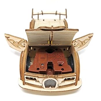 Think Gizmos TG905 Wooden Racing Car Model Car - Build Your
