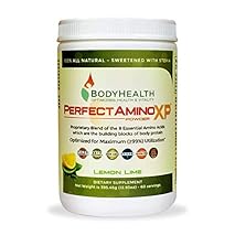 BodyHealth PerfectAmino XP Lemon Lime (60 Servings), Best Pre/Post Workout Recovery Drink, 8 Essential Amino Acids…