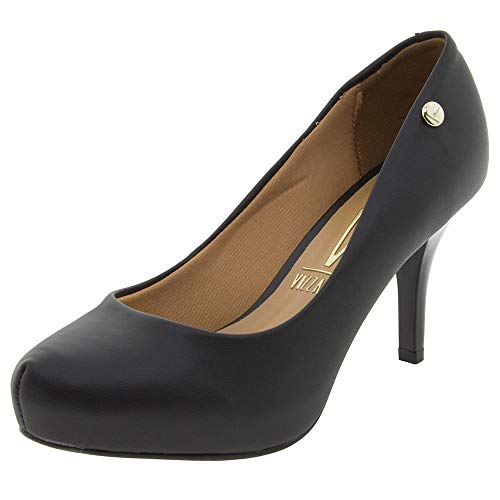 Scarpin , Vizzano, Feminino, Preto /Preto /Camel , 36