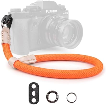 Sangle Cou Réglable VOVMOEYA G7X Mark III – Polyuréthane Doux, Compatible Fujifilm Canon Sony Nikon – Idéal Photographes (Noir)