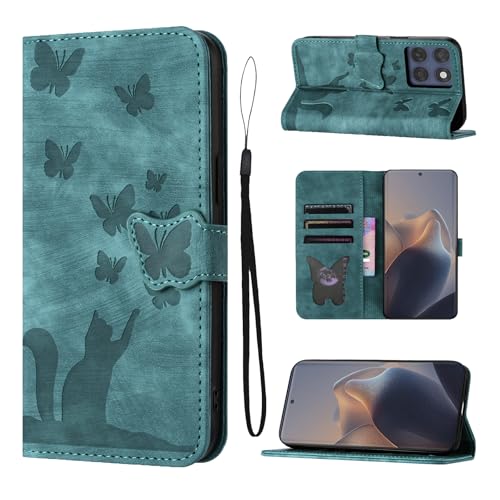 LSPCASA Handyhülle für Motorola Edge 60 Fusion 5G(6.67 Zoll) PU Premium Leder hülle mit Kartenfächer Schutzhülle Klappbar Flip Case Standfunktion für Motorola Edge 60 Fusion-Grün LSPCASA Handyhülle für Motorola Edge 60 Fusion 5G(6.67 Zoll) PU Premium Leder hülle mit Kartenfächer Schutzhülle Klappbar Flip Case Standfunktion für Motorola Edge 60 Fusion-Grün