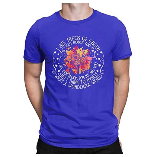 I See Trees of Green Red Roses Too grafisk T-shirt hippie toppar t-shirts för män, Flerfärgad, 6XL