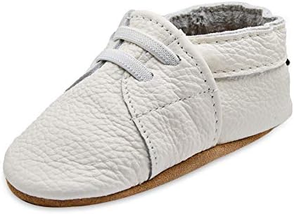 iEvolve Baby Shoes Baby Toddler Soft Sole Prewalker Baby First Walking Shoes Crib Shoes Baby Moccasins(White Sneaker, 6-12 Months)