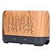 Nawilżacz, 200 ml Duża pojemność 100-240 V 2,4 MHz Częstotliwość wibracji Dyfuzor zapachowy Ziarno drewna Wzór płomienia Automatyczne wyłączanie w sypialni(#1)
