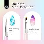 Beetles Nail Art Brushes Set 7 Pcs Double-ended Nail Art Brushes Kit Gel Polish Design Pen Liner Brush Petal Painting Brush Oval Brush Flat Brush Gradient Brush Dotting Pen Gifts for Women - Image 4