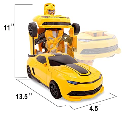 Superpower Remote Control Car Transforming Bumblebee Classic Disguise Action Figure Hero Robot Toy With One Button Transformation #TOP1